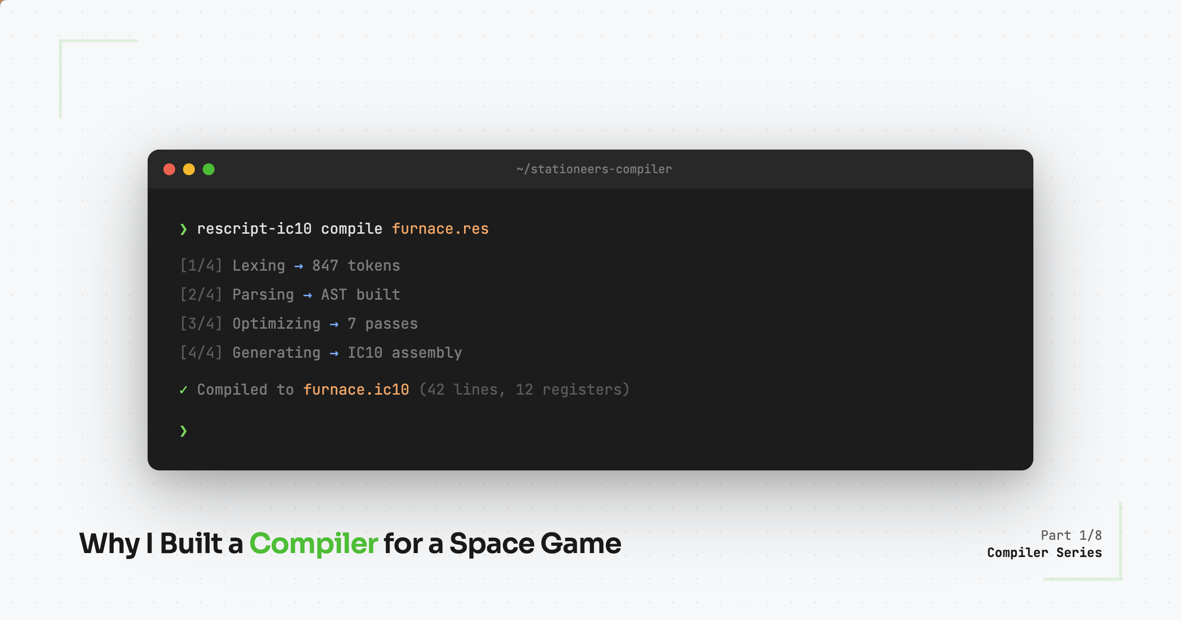 Why I Built a Compiler for a Space Game | Stationeers IC10