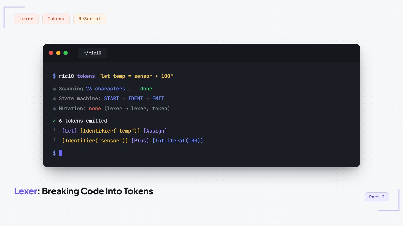 Lexer: Breaking Code Into Tokens | Compiler Series Part 2